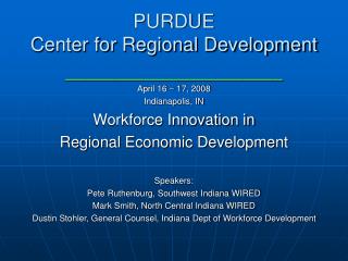 PURDUE Center for Regional Development