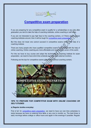 Competitive exam preparation