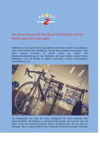 Kauf und Verkauf von Fahrrad zu angemessenem Preis - One2Buy