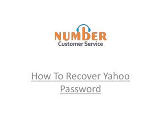 How to Recover Yahoo Mail Account Password Solutions