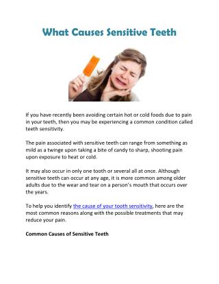 What Causes Sensitive Teeth