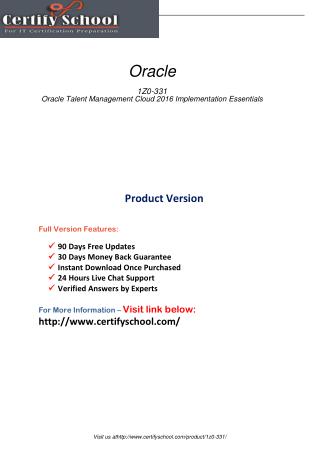 1Z0-331 Free Demo Practice Test Software
