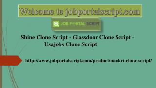 Shine Clone Script - Glassdoor Clone Script - Usajobs Clone Script