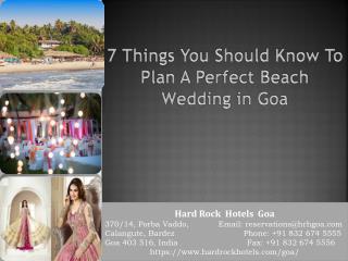 7 Things You Should Know To Plan A Perfect Beach Wedding in Goa