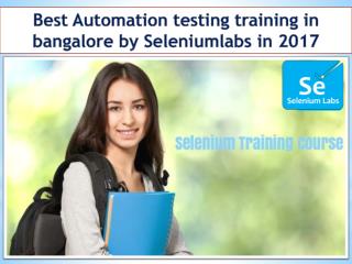 Best Selenium Corporate Training services  in bangalore by Seleniumlabs