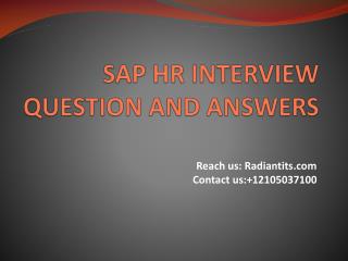 SAP HR Interview question and answers