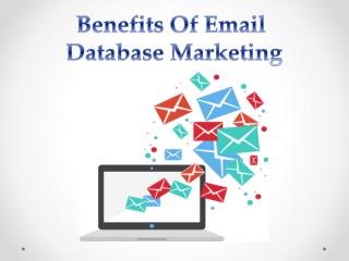 Benefits of Email Database Marketing