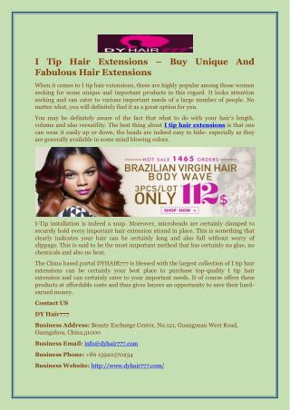 I Tip Hair Extensions – Buy Unique And Fabulous Hair Extensions