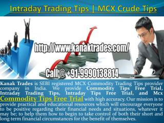 Intraday Trading Tips | MCX Crude Tips
