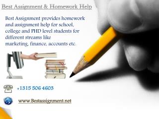 Best assignment homework help