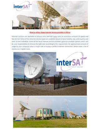 VSAT Service in Africa