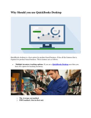 Why Should you use QuickBooks Desktop