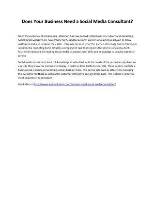 Does Your Business Need a Social Media Consultant?