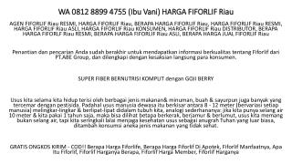 WA 0812 8899 4755 (Ibu Vani) HARGA FIFORLIF Riau