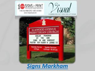 Signs Markham