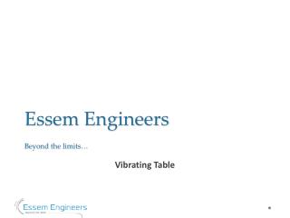 Buy best Vibrating Table from Essem Engineers