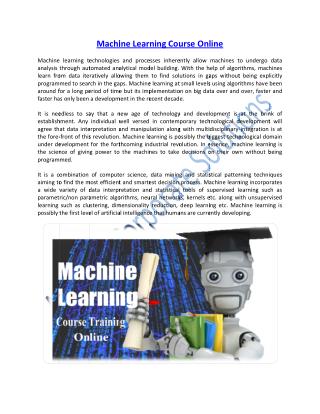 Enhance your Knowledge on Machine Learning