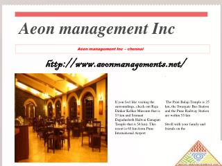 Aeon management Inc - velachery