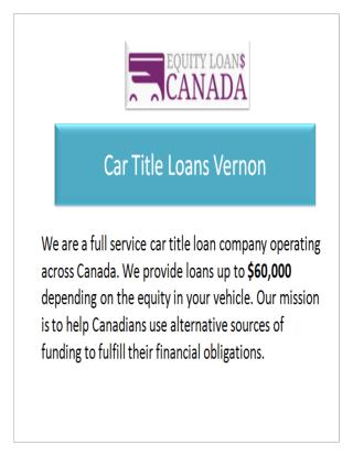 Car Title Loans Vernon