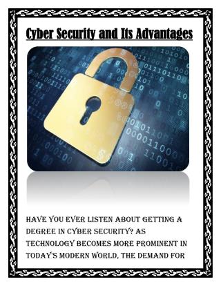 Advantages of Cyber Security