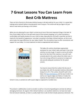 Best Crib Mattress