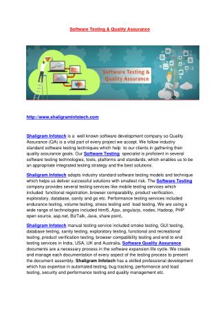 Software Testing | Software Testing Lifecycle | Software Quality Assurance