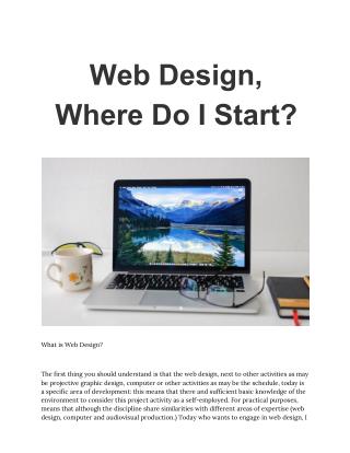 Web Design Where Do I Start?