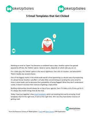 5 Email Templates that Get Clicked