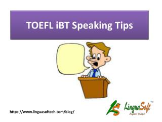 Toefl iBT speaking