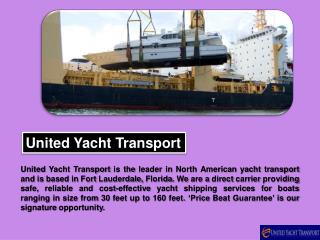 Yacht Transport - United Yacht Transport