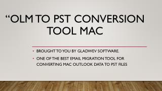 Free OLM to PST Conversion Tool