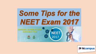 Some Tips for the NEET Exam 2017