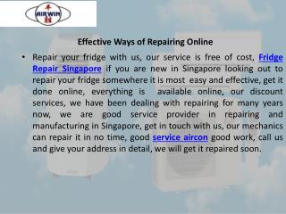 Effective ways of repairing online