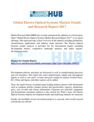 Global Electro Optical Systems Market Trends and Research Report 2017