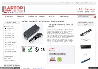 Ladegerät für Lenovo 92P1104 Netzteil