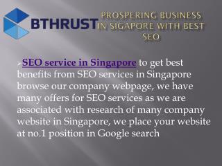 PROSPERING BUSINESS IN SIGAPORE WITH BEST SEO