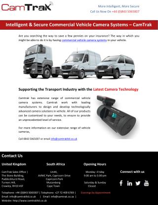 Intelligent & Secure Commercial Vehicle Camera Systems – CamTrak