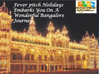 Fever pitch holidays embarks you on a wonderful bangalore journey