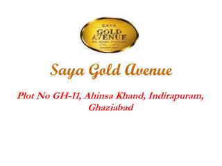 SAYA Gold Avenue Indirapuram Ghaziabad - 9266629901