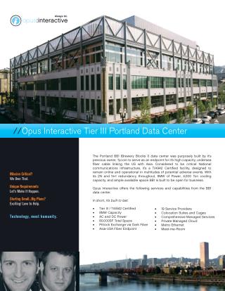 Portland Data Center | Opus Intractive