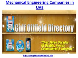 Which is the best Mechanical Engineering Companies in UAE