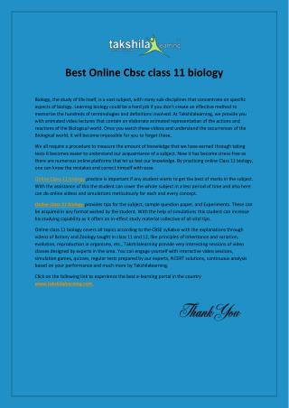 Best Online Cbsc class 11 biology