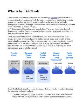 What is hybrid Cloud?