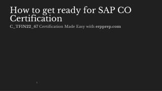 SAP CO Certification