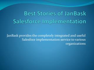 Best Stories of JanBask Salesforce Implementation for Financial Industry