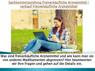 Sachkenntnisprüfung freiverkäufliche Arzneimittel