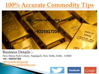 100% Accurate Commodity Tips