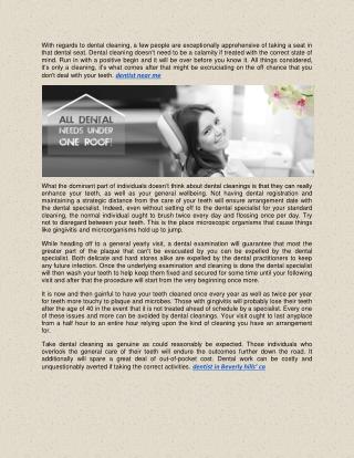 Dental Teeth Cleaning Services at Irvine Ca