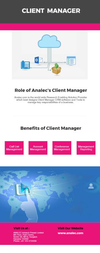 Cient Manager - Manage your Key Business Responsibility Online