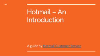 Hotmail- An Introduction and Its Services